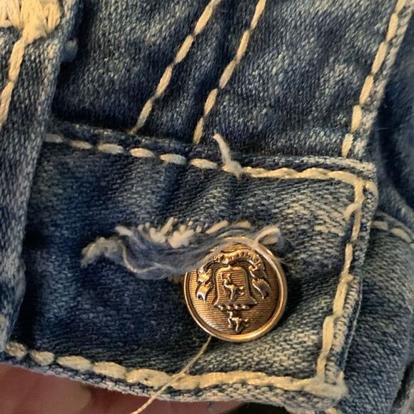 True Religion size 4 denim jeans distressed 100% cotton - Picture 7 of 7